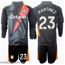 Aston Villa Emiliano Martinez #23 Keeper Replika Bortedrakt Barn 2024-25 Langermet (+ bukser)