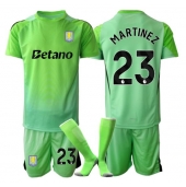 Aston Villa Emiliano Martinez #23 Keeper Replika Bortedrakt Barn 2025-26 Kortermet (+ bukser)