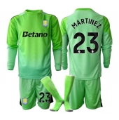 Aston Villa Emiliano Martinez #23 Keeper Replika Bortedrakt Barn 2025-26 Langermet (+ bukser)
