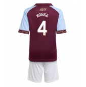 Aston Villa Ezri Konsa #4 Replika Hjemmedrakt Barn 2025-26 Kortermet (+ bukser)