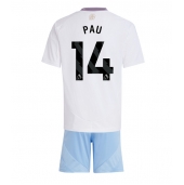 Aston Villa Pau Torres #14 Replika Bortedrakt Barn 2024-25 Kortermet (+ bukser)