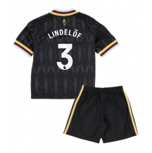 Aston Villa Victor Lindelof #3 Replika Bortedrakt Barn 2026-27 Kortermet (+ bukser)