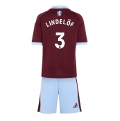 Aston Villa Victor Lindelof #3 Replika Hjemmedrakt Barn 2026-27 Kortermet (+ bukser)