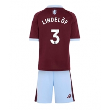 Aston Villa Victor Lindelof #3 Replika Hjemmedrakt Barn 2026-27 Kortermet (+ bukser)