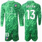 Atletico Madrid Jan Oblak #13 Keeper Replika Bortedrakt Barn 2024-25 Langermet (+ bukser)