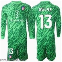 Atletico Madrid Jan Oblak #13 Keeper Replika Bortedrakt Barn 2024-25 Langermet (+ bukser)