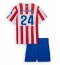 Atletico Madrid Robin Le Normand #24 Replika Hjemmedrakt Barn 2025-26 Kortermet (+ bukser)