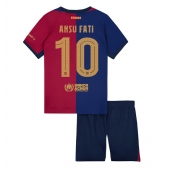 Barcelona Ansu Fati #10 Replika Hjemmedrakt Barn 2024-25 Kortermet (+ bukser)