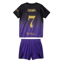 Barcelona Fermin Lopez #7 Replika Bortedrakt Barn 2026-27 Kortermet (+ bukser)