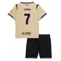 Barcelona Ferran Torres #7 Replika Bortedrakt Barn 2025-26 Kortermet (+ bukser)
