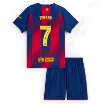 Barcelona Ferran Torres #7 Replika Hjemmedrakt Barn 2025-26 Kortermet (+ bukser)