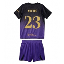 Barcelona Jules Kounde #23 Replika Bortedrakt Barn 2026-27 Kortermet (+ bukser)