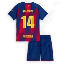 Barcelona Marcus Rashford #14 Replika Hjemmedrakt Barn 2025-26 Kortermet (+ bukser)