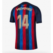 Barcelona Memphis Depay #14 Replika Hjemmedrakt 2022-23 Kortermet