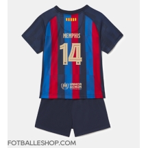 Barcelona Memphis Depay #14 Replika Hjemmedrakt Barn 2022-23 Kortermet (+ bukser)