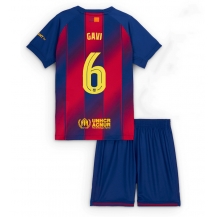 Barcelona Paez Gavi #6 Replika Hjemmedrakt Barn 2025-26 Kortermet (+ bukser)