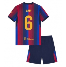 Barcelona Paez Gavi #6 Replika Hjemmedrakt Barn 2026-27 Kortermet (+ bukser)