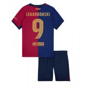 Barcelona Robert Lewandowski #9 Replika Hjemmedrakt Barn 2024-25 Kortermet (+ bukser)