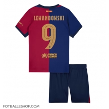 Barcelona Robert Lewandowski #9 Replika Hjemmedrakt Barn 2024-25 Kortermet (+ bukser)