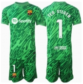 Barcelona Ter Stegen #1 Keeper Replika Bortedrakt Barn 2024-25 Kortermet (+ bukser)
