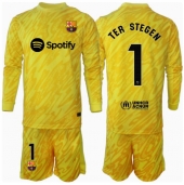 Barcelona Ter Stegen #1 Keeper Replika Hjemmedrakt Barn 2024-25 Langermet (+ bukser)
