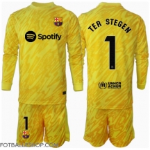 Barcelona Ter Stegen #1 Keeper Replika Hjemmedrakt Barn 2024-25 Langermet (+ bukser)