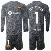 Barcelona Ter Stegen #1 Keeper Replika Tredjedrakt Barn 2024-25 Langermet (+ bukser)