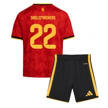 Belgia Alexis Saelemaekers #22 Replika Hjemmedrakt Barn VM 2026 Kortermet (+ bukser)