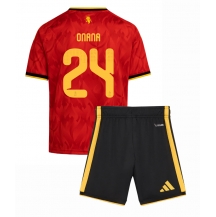 Belgia Amadou Onana #24 Replika Hjemmedrakt Barn VM 2026 Kortermet (+ bukser)