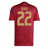 Belgia Jeremy Doku #22 Replika Hjemmedrakt EM 2024 Kortermet