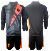 Belgia Keeper Replika Hjemmedrakt Barn EM 2024 Langermet (+ bukser)