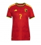 Belgia Kevin De Bruyne #7 Replika Hjemmedrakt Dame VM 2026 Kortermet Belgia Kevin De Bruyne #7 Replika Hjemmedrakt Dame VM 2026 Kortermet