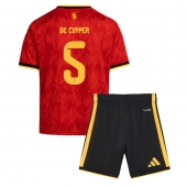 Belgia Maxim De Cuyper #5 Replika Hjemmedrakt Barn VM 2026 Kortermet (+ bukser)