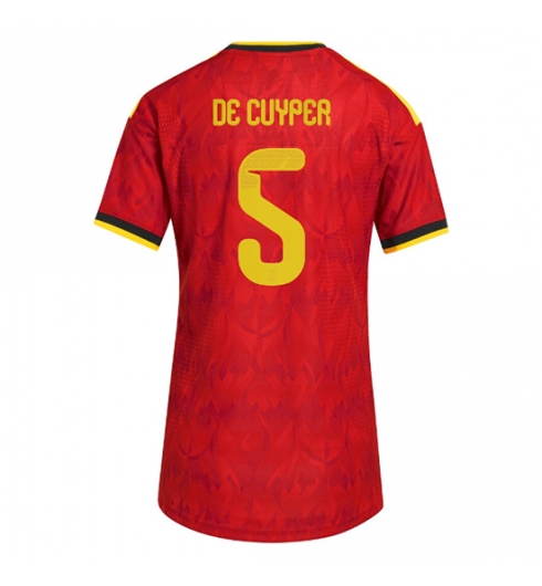 Belgia Maxim De Cuyper #5 Replika Hjemmedrakt Dame VM 2026 Kortermet Belgia Maxim De Cuyper #5 Replika Hjemmedrakt Dame VM 2026 Kortermet
