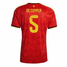 Belgia Maxim De Cuyper #5 Replika Hjemmedrakt VM 2026 Kortermet