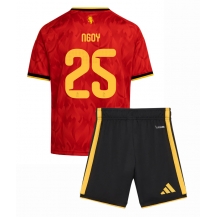 Belgia Nathan Ngoy #25 Replika Hjemmedrakt Barn VM 2026 Kortermet (+ bukser)