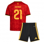 Belgia Timothy Castagne #21 Replika Hjemmedrakt Barn VM 2026 Kortermet (+ bukser)
