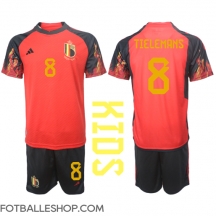 Belgia Youri Tielemans #8 Replika Hjemmedrakt Barn VM 2022 Kortermet (+ bukser)