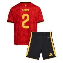 Belgia Zeno Debast #2 Replika Hjemmedrakt Barn VM 2026 Kortermet (+ bukser)