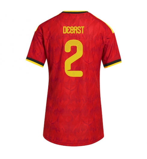 Belgia Zeno Debast #2 Replika Hjemmedrakt Dame VM 2026 Kortermet Belgia Zeno Debast #2 Replika Hjemmedrakt Dame VM 2026 Kortermet