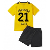 Borussia Dortmund Donyell Malen #21 Replika Hjemmedrakt Barn 2022-23 Kortermet (+ bukser)