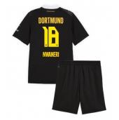Borussia Dortmund Ethan Nwaneri #18 Replika Bortedrakt Barn 2026-27 Kortermet (+ bukser)