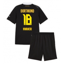 Borussia Dortmund Ethan Nwaneri #18 Replika Bortedrakt Barn 2026-27 Kortermet (+ bukser)