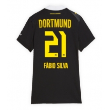 Borussia Dortmund Fabio Silva #21 Replika Bortedrakt Dame 2026-27 Kortermet