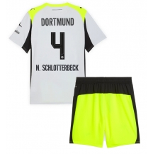 Borussia Dortmund Nico Schlotterbeck #4 Replika Bortedrakt Barn 2025-26 Kortermet (+ bukser)