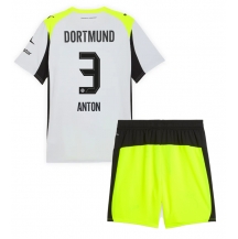Borussia Dortmund Waldemar Anton #3 Replika Bortedrakt Barn 2025-26 Kortermet (+ bukser)