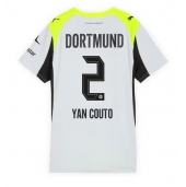 Borussia Dortmund Yan Couto #2 Replika Bortedrakt Dame 2025-26 Kortermet
