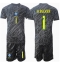 Brasil Alisson Becker #1 Keeper Replika Bortedrakt Barn Copa America 2024 Kortermet (+ bukser)
