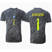 Brasil Alisson Becker #1 Keeper Replika Bortedrakt Copa America 2024 Kortermet