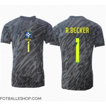 Brasil Alisson Becker #1 Keeper Replika Bortedrakt Copa America 2024 Kortermet